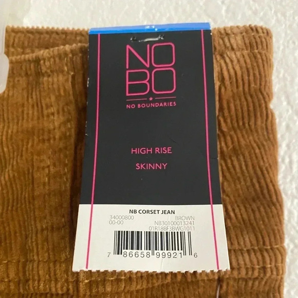🆕NOHO Plus-Size Corduroy Corset Skinny Jeans 21🆕 - Picture 14 of 15